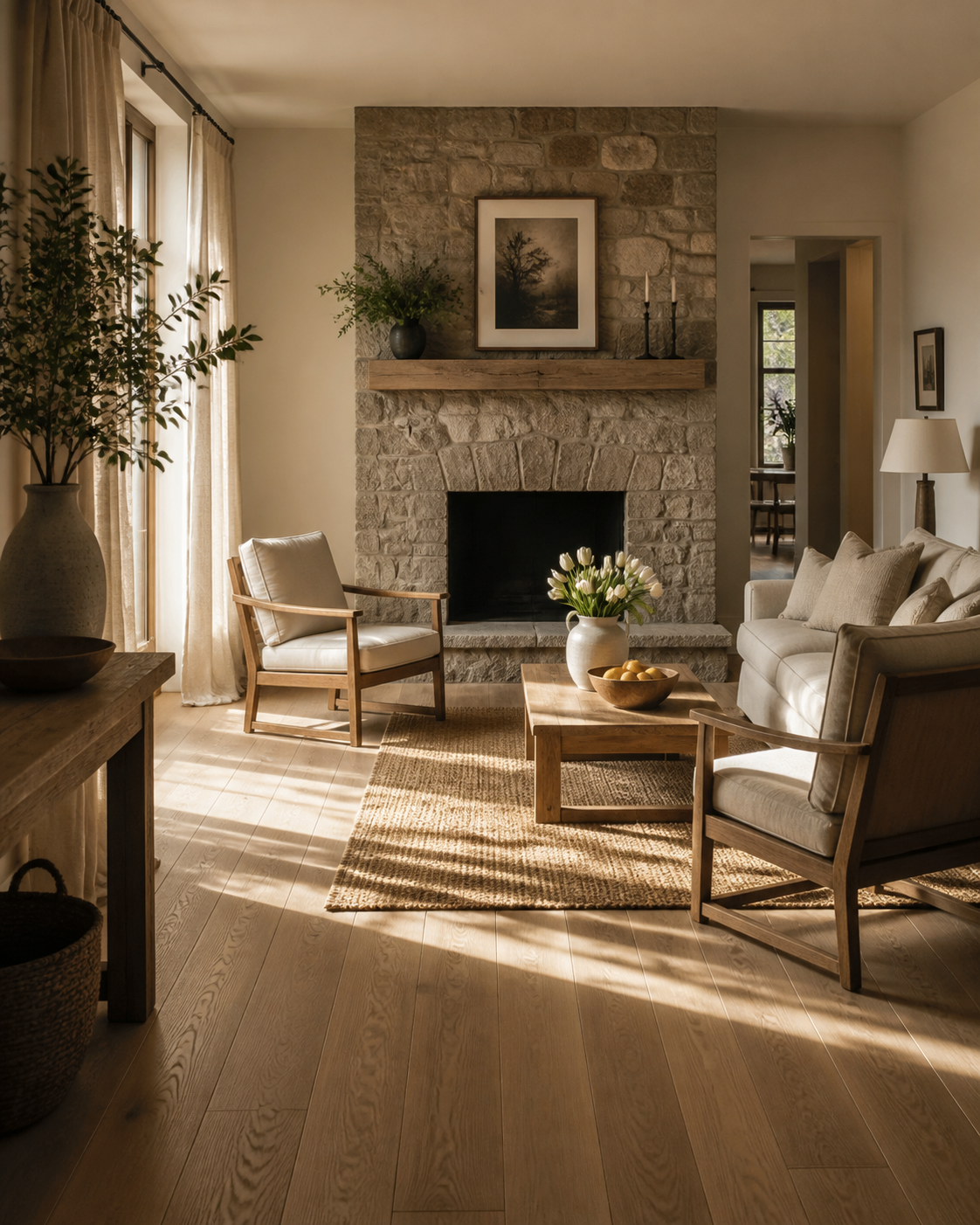 Furniture arrangement shapes first impressions. Anchor seating around a focal point, keep walkways open, and use a rug to define the space. #HomeStaging