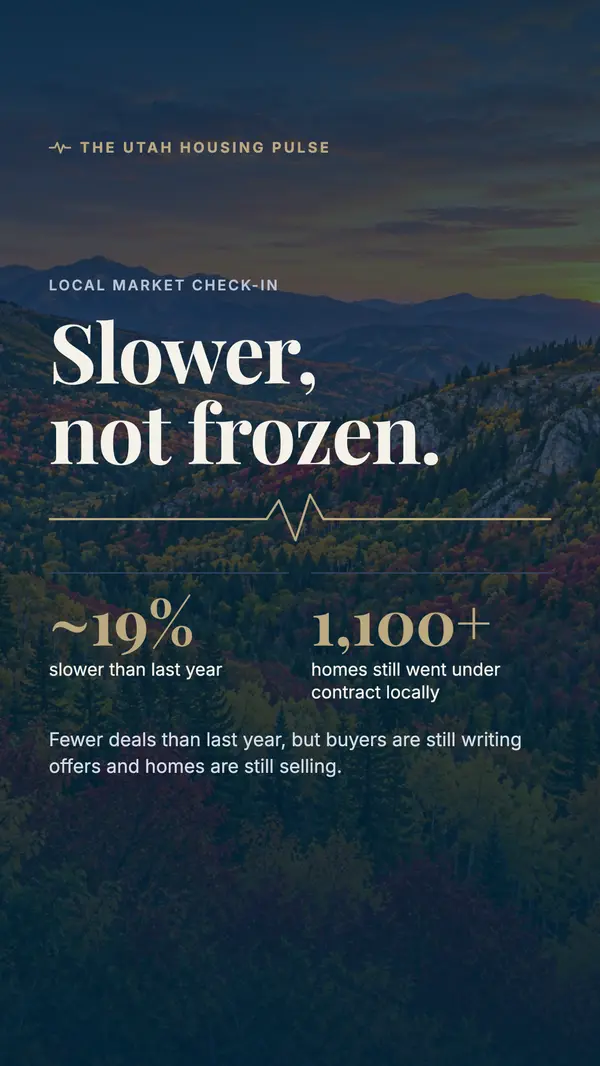 The Utah Housing Pulse: Slower, Not Frozen