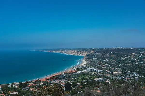 Aerial view of Point Loma and Naval Base San Diego coastline