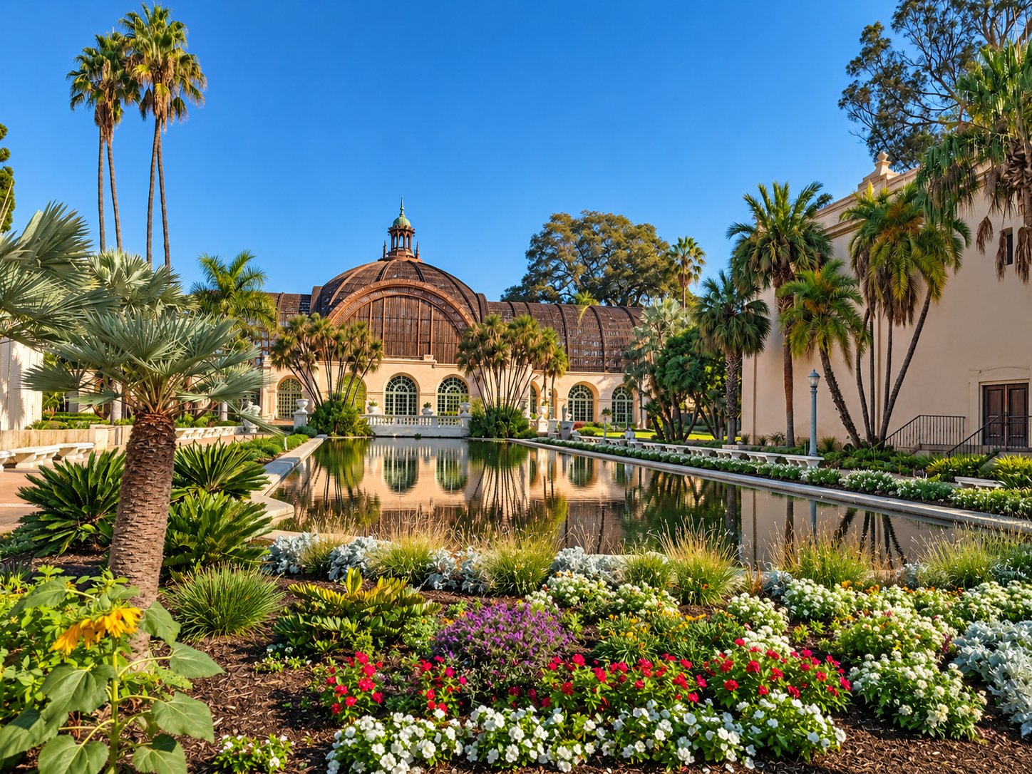 Botanical Building and Lily Pond in Balboa Park, San Diego
