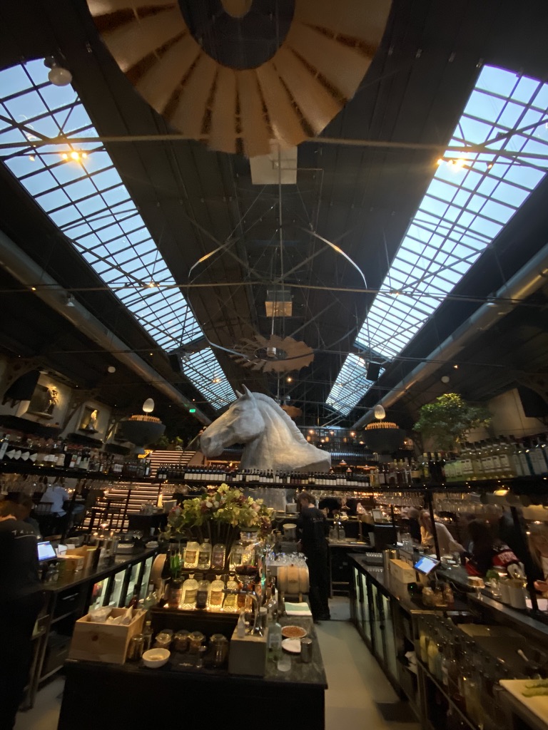 interior of Tavolo Restaurant in the historic artillery stables in Gothenburg, Sweden 