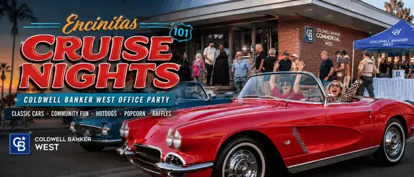 Encinitas Cruise Night: Classic Cars, Free Food & Community Fun with Coldwell Banker West