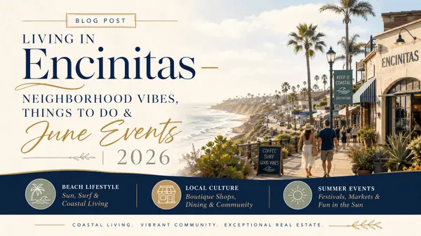 feature image of Living in Encinitas — Neighborhood Vibes, Things to Do &amp; June Events 2026
