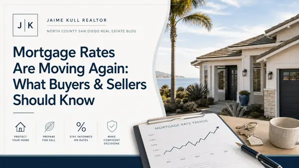 feature image of Mortgage Rates Are Moving Again: What North County San Diego Buyers and Sellers Should Know