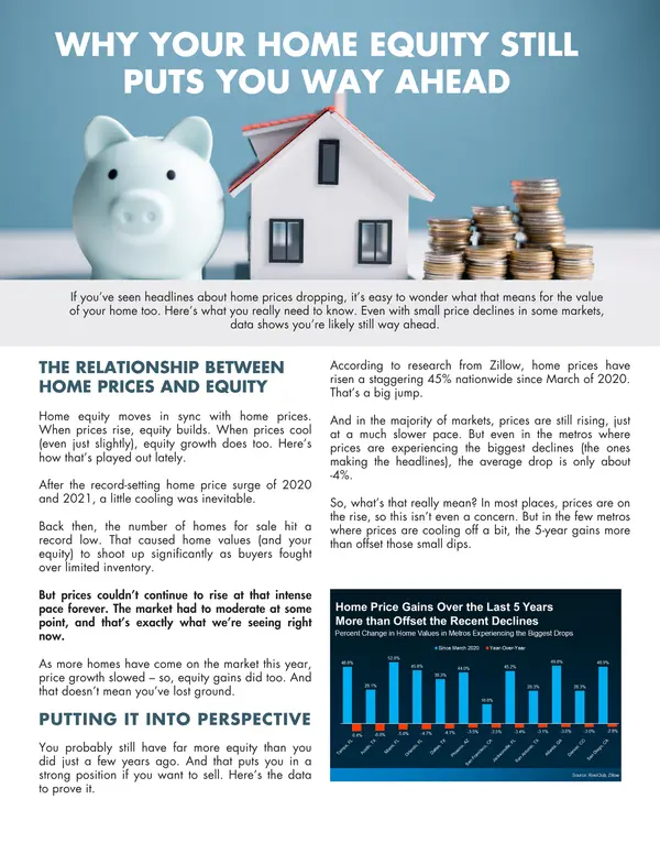 Why your Home Equity Still Puts you way ahead