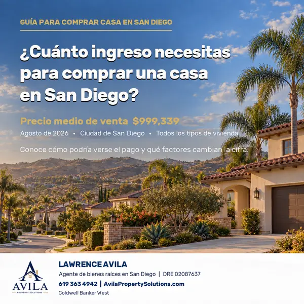 ¿Cuánto ingreso necesitas para comprar una casa en San Diego?,Lawrence Avila