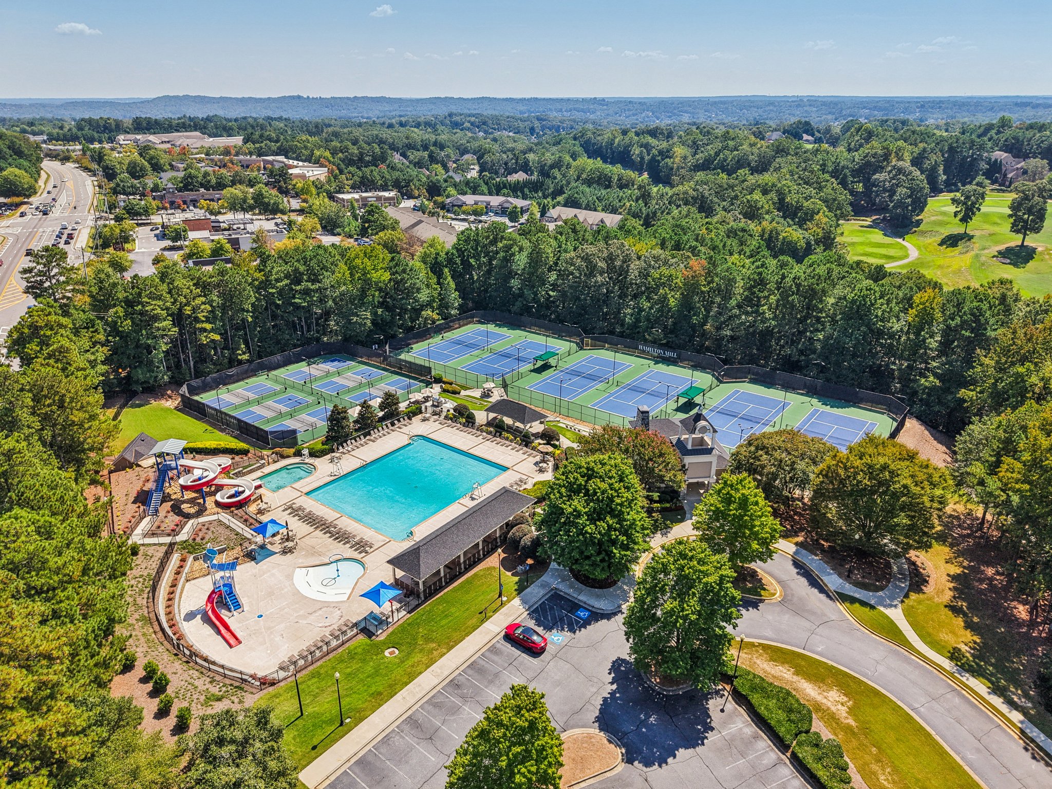Hamilton Mill Community Amenities Aerial Photo