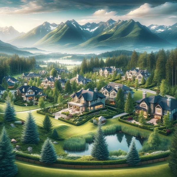 Gold Cove Dahlonega GA - A luxurious mountain community, showcasing elegant homes nestled in lush, green landscapes with panoramic mountain views