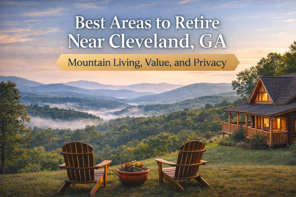feature image of Best Areas to Retire Near Cleveland, GA: Mountain Living, Value, and Privacy