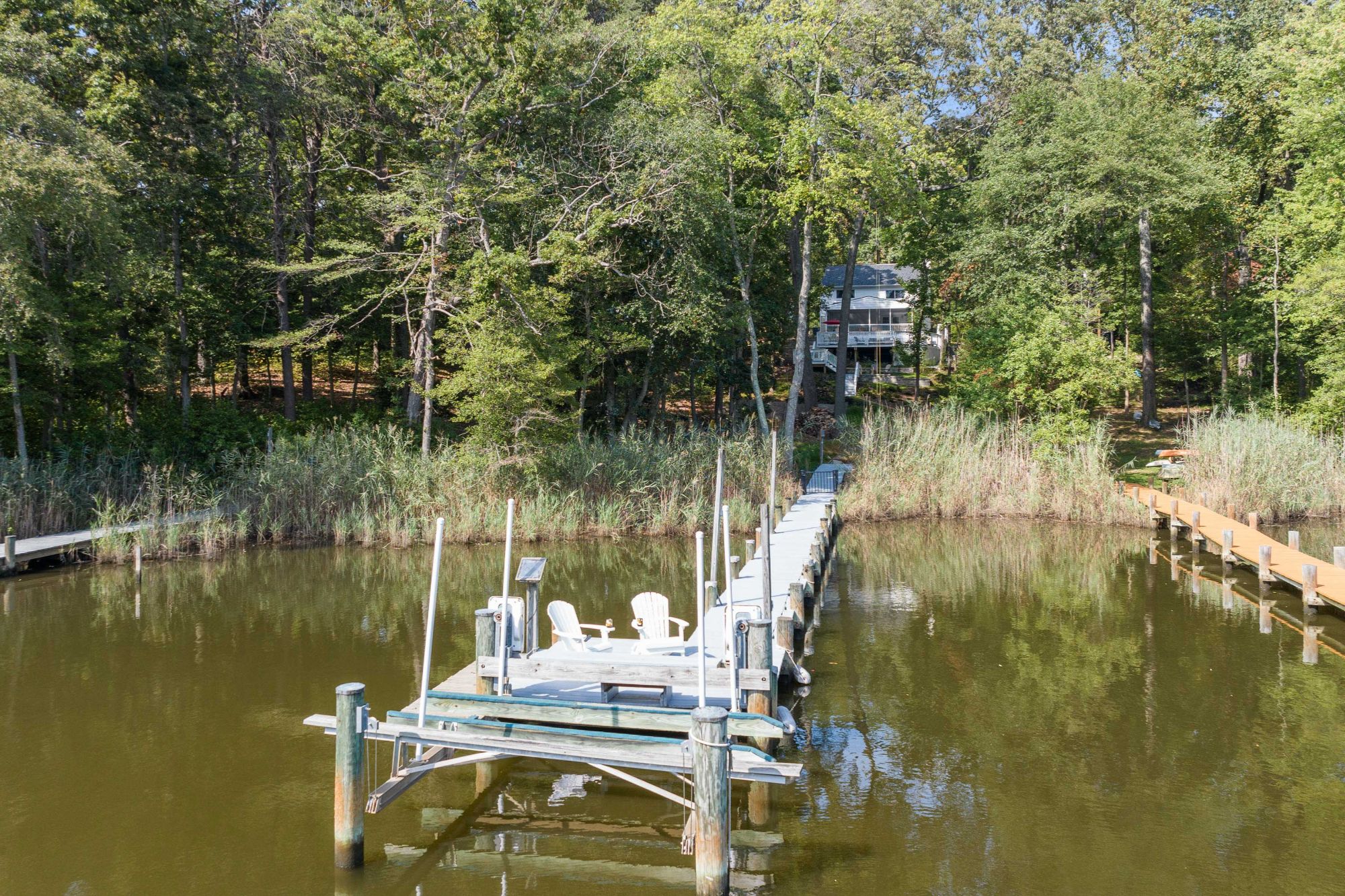 Waterfront home in Severna Park with a private pier