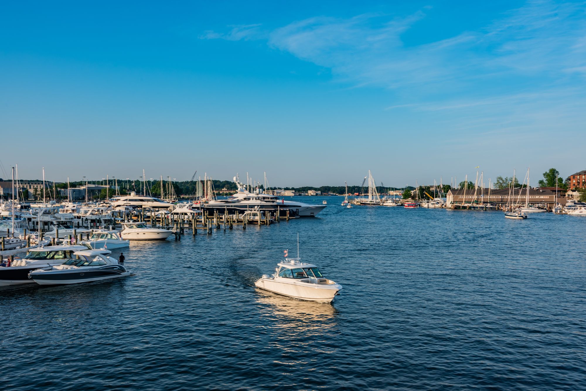 Waterfront and small boats near Eastport in Annapolis