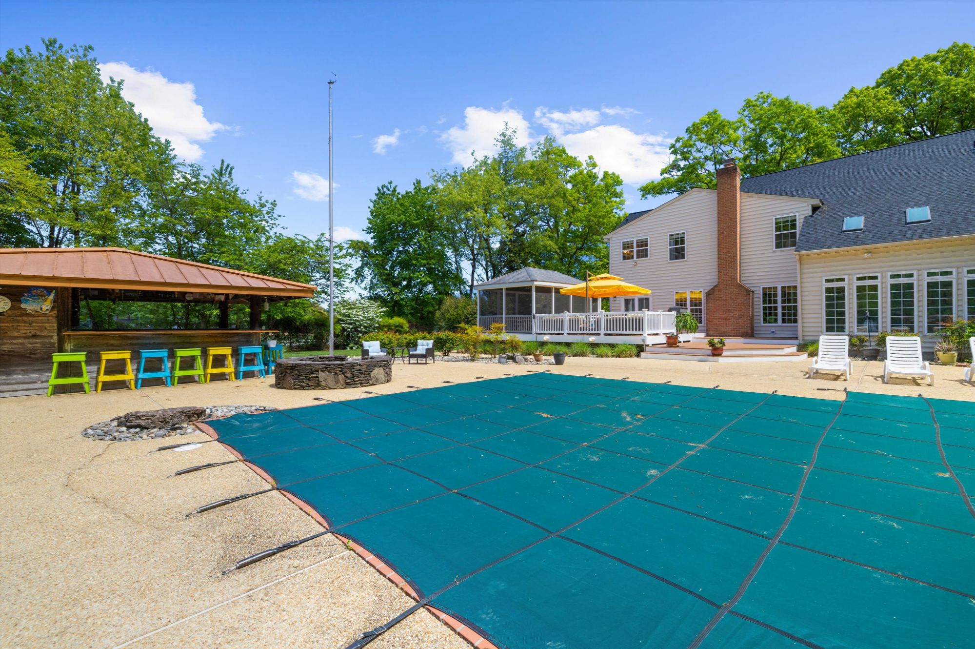 Pool and backyard at 470 Jumpers Hole Road in Severna Park