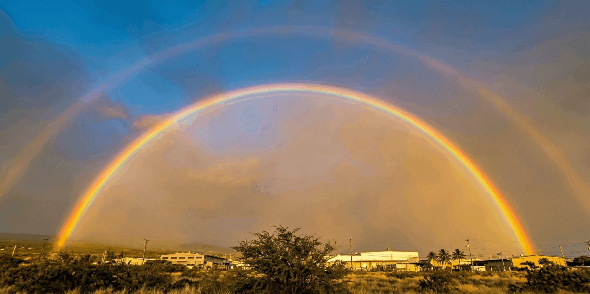 Aerial view of the Big Island of Hawaii showing diverse volcanic landscape and the slopes of Mauna Kea meeting the coast