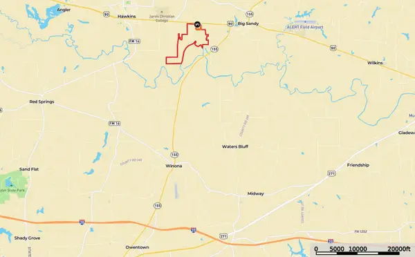 Location Map The Getaway Big Sandy TX Recreational Hunting Property for Sale Wood and Upshur County 863 ac