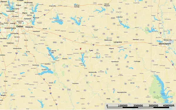 Location Region Map Recreational Ranch Timberland for Sale East TX