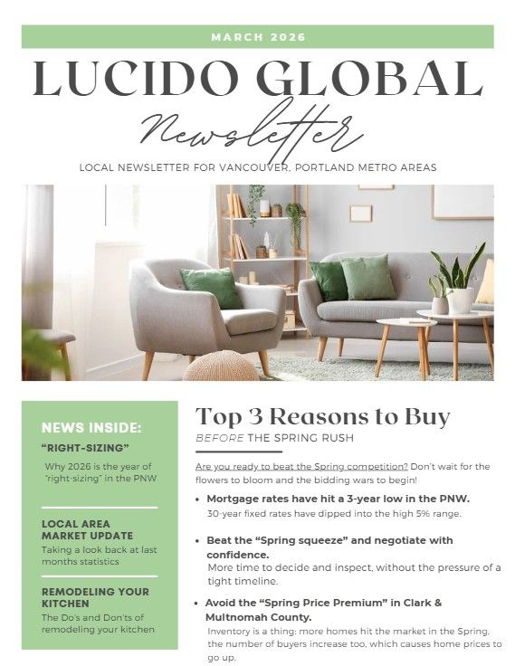 March 2026 Newsletter Portland Vancouver WA
