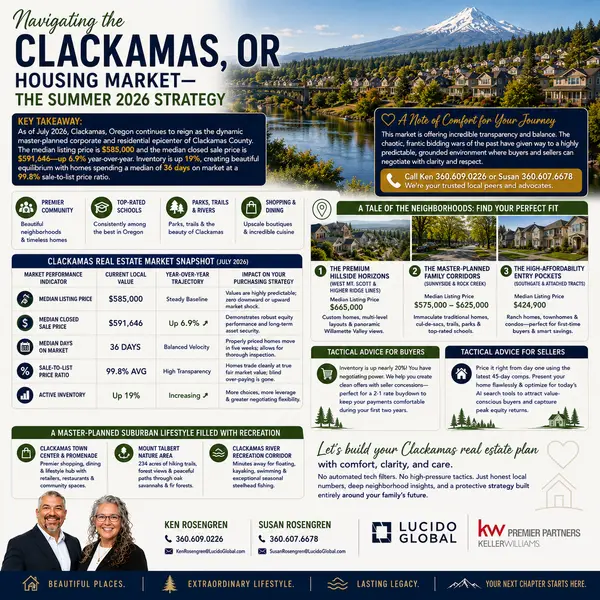 Navigating the Clackamas, OR Housing Market—The Summer 2026 Strategy