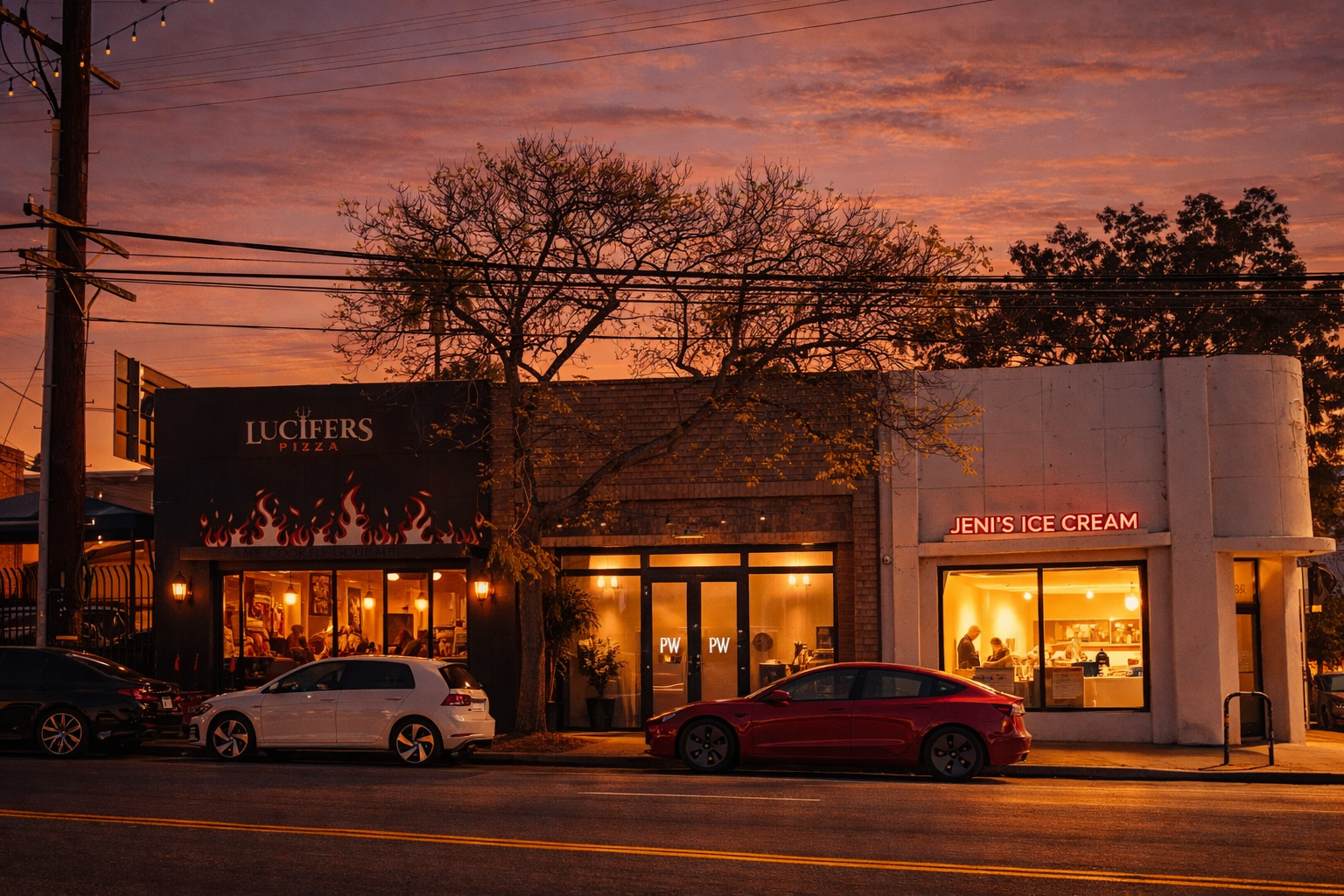 Jenis Ice Cream and Lucifers Pizza Los Feliz 