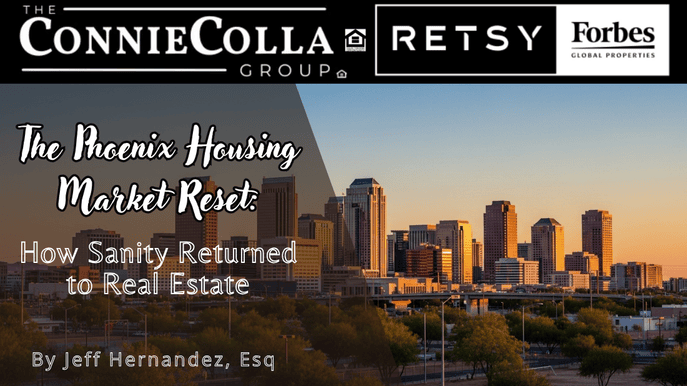 Phoenix skyline at sunset reflecting housing market stability and real estate reset trends