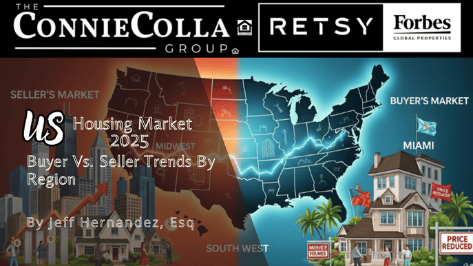U.S. Housing Market 2025 map showing regional buyer vs. seller trends