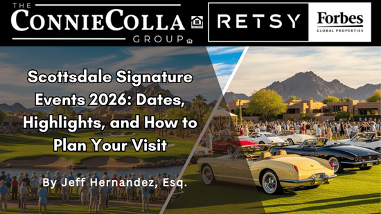 Scottsdale Signature Events 2026 featuring golf tournament and classic car showcase