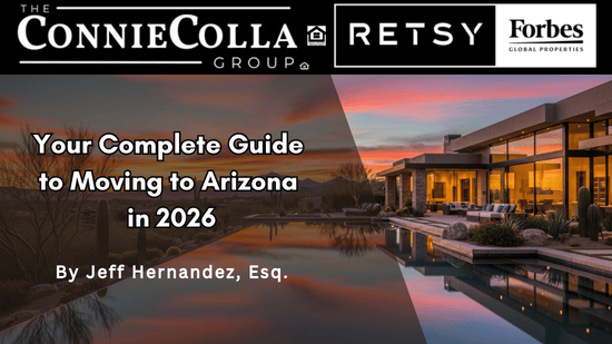 Arizona luxury desert home at sunset, symbolizing moving guide to Arizona in 2026