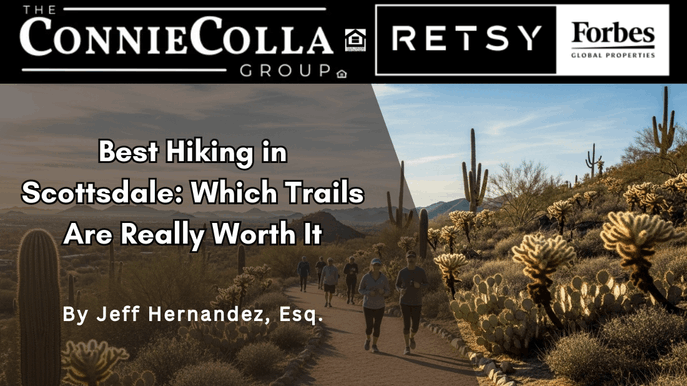 Best hiking trails in Scottsdale with desert views and active hikers