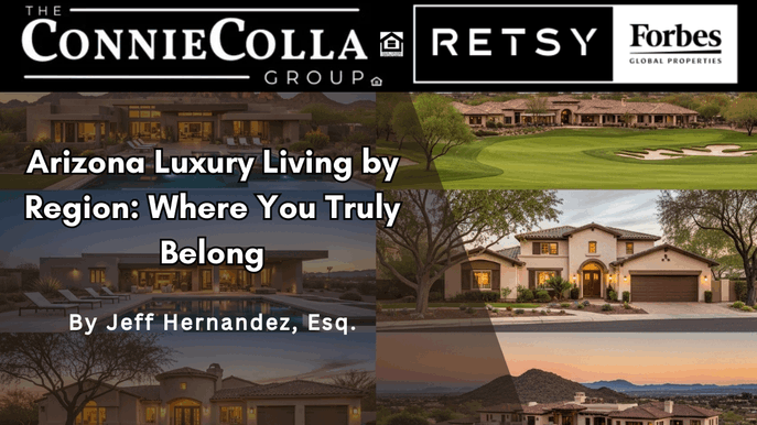 Arizona luxury living by region with desert estates, golf communities, and scenic mountain views