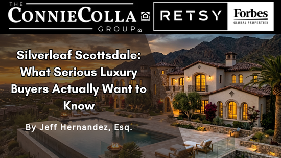 Silverleaf Scottsdale luxury estate with mountain views and infinity pool at sunset