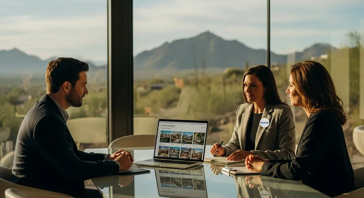 Arizona realtor guiding clients through exclusive off-market property search
