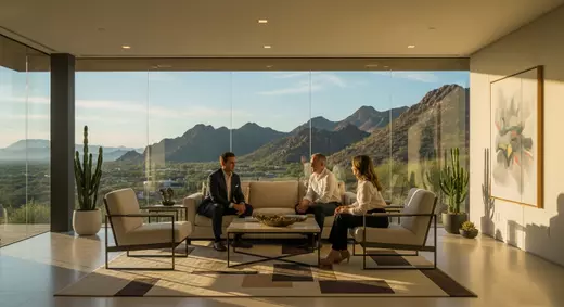 Luxury home consultation in Paradise Valley with mountain views