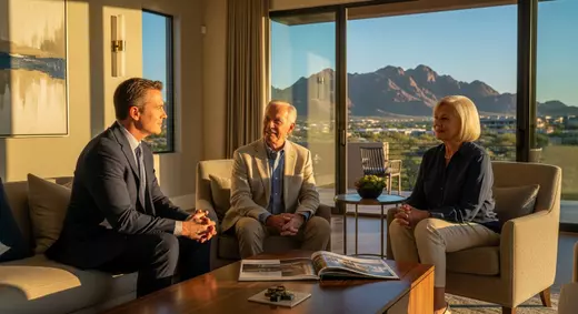 Private consultation with Silverleaf luxury home clients