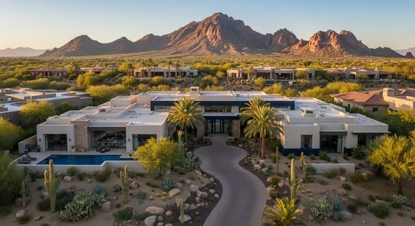 Paradise Valley luxury estate with mountain views and desert landscaping