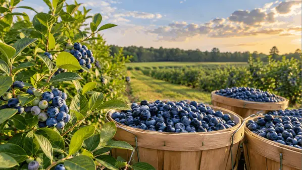Blueberries in Hammonton, New Jersey,
