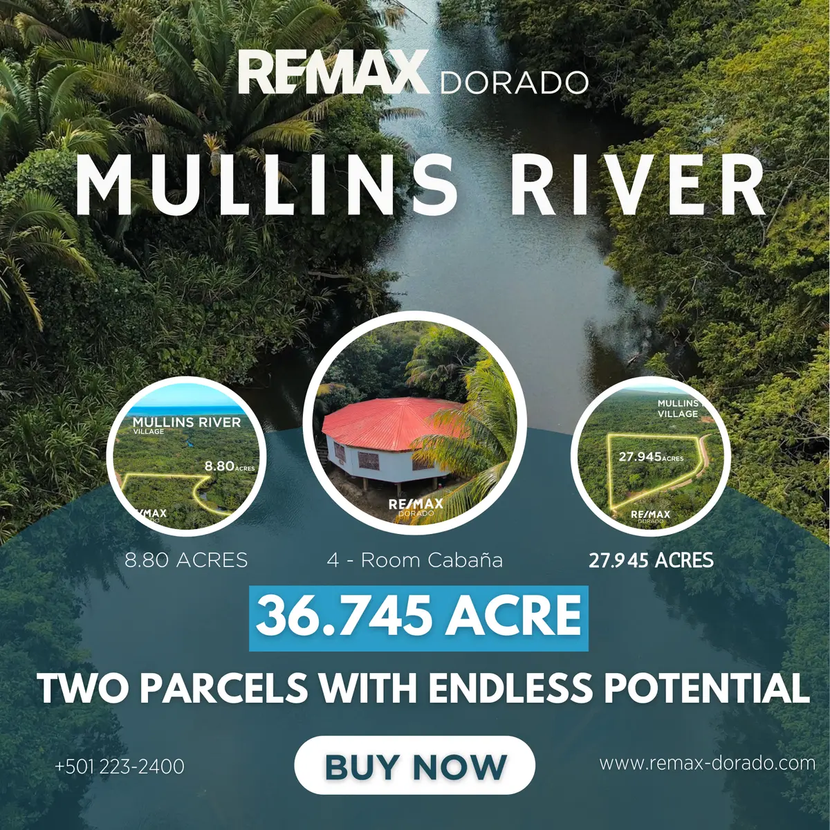 36.745 Acre Mullins River Stann Creek District, Belize,
