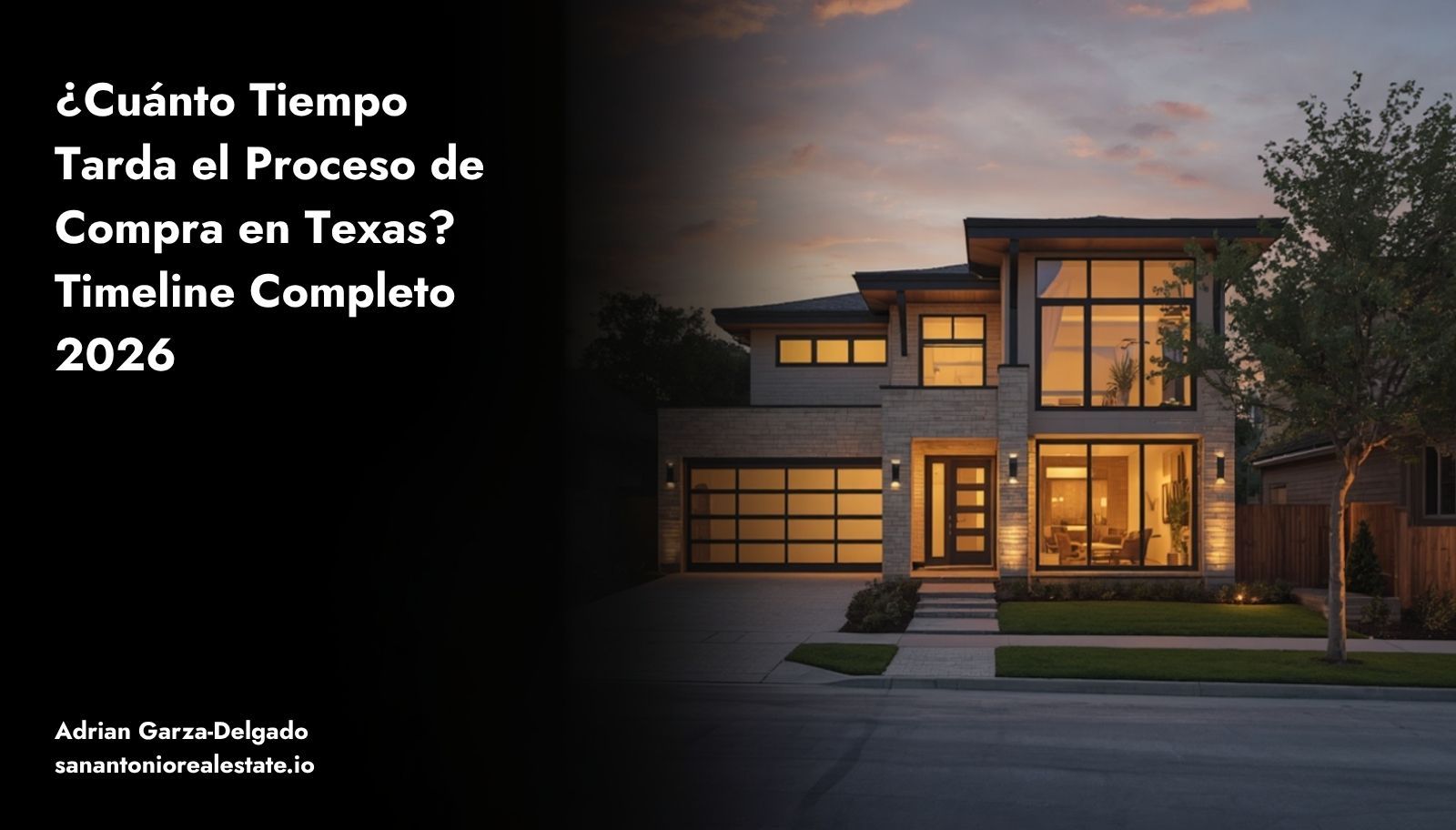 Línea de tiempo y fases de la ruta crítica para el proceso de compra de una propiedad residencial en Texas.
