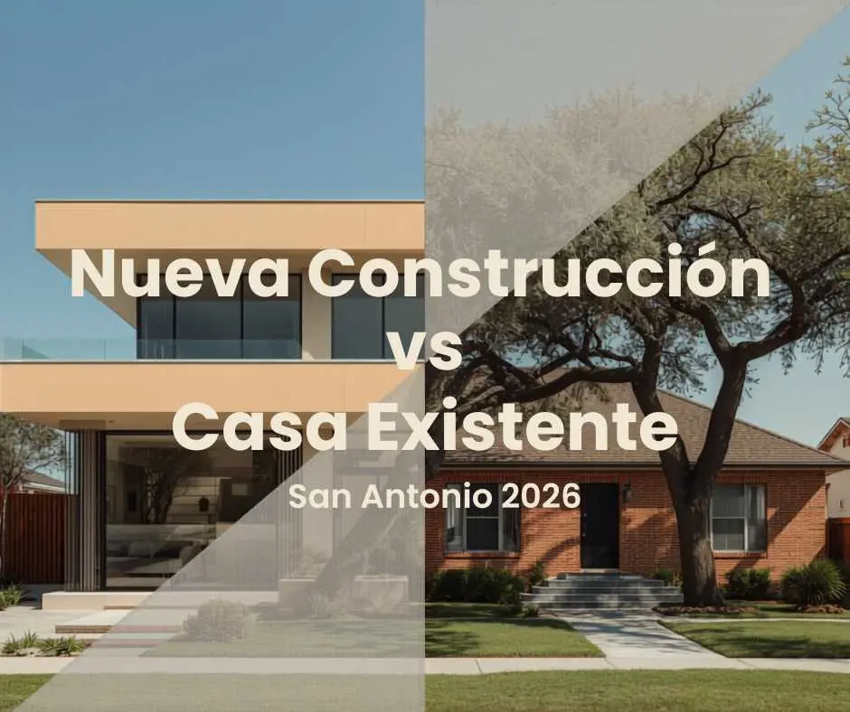 Comparativa visual de un desarrollo residencial de nueva construcción en Boerne frente a una propiedad existente en la zona norte de San Antonio Texas