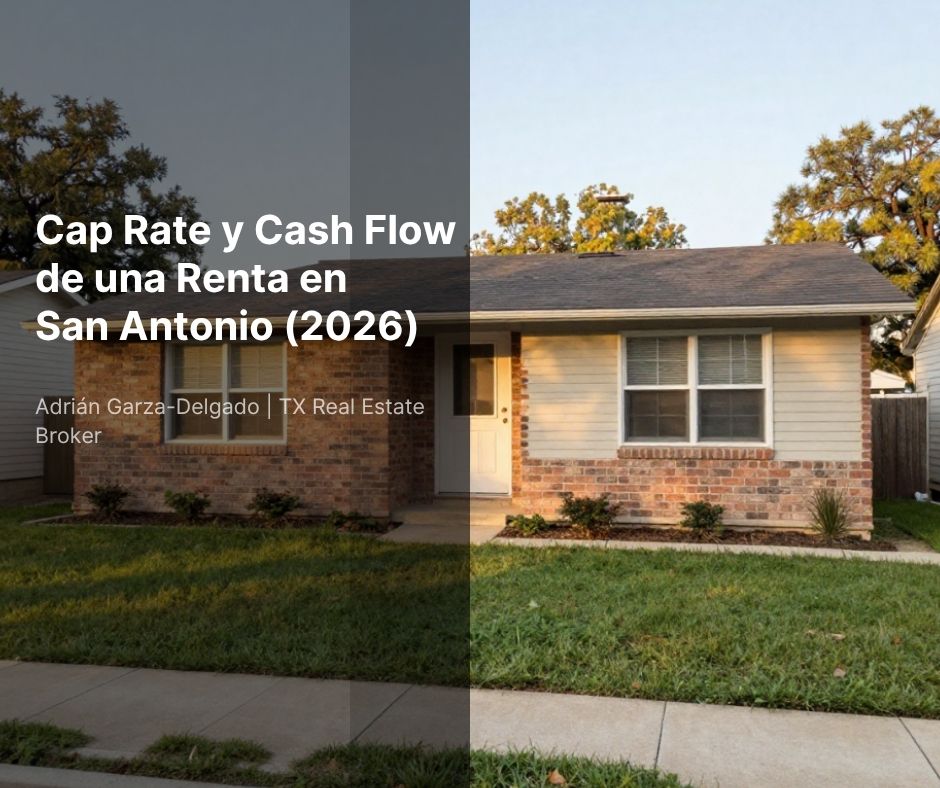 Cap rate y cash flow de una propiedad de renta en San Antonio Texas 2026