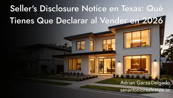 Seller's Disclosure Notice en Texas: Qué Tienes Que Declarar al Vender en 2026