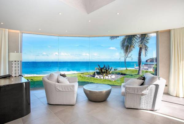Beachfront Estate with Private Spa & Tennis in Baie Rouge #LE, St. Martin,
