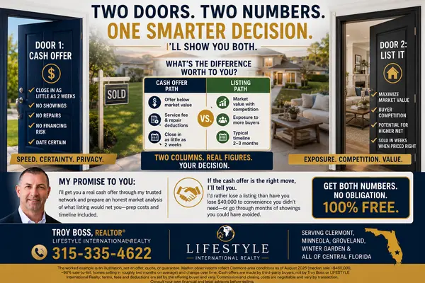 feature image of Cash Offer vs. Listing Your Home in Clermont: Real Numbers