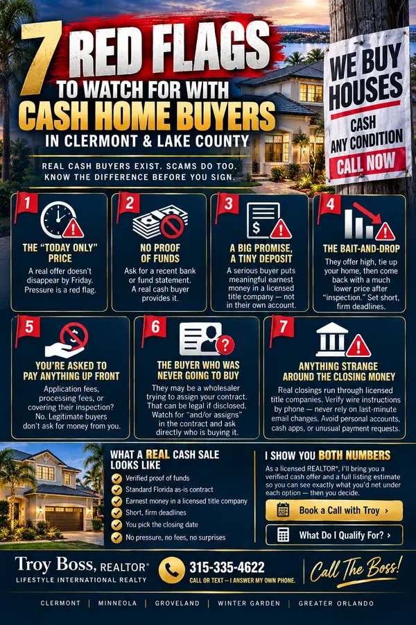 feature image of Cash Home Buyer Red Flags Every Clermont Seller Should Know