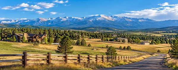 Rocky Mountain Ranch Road Panorama