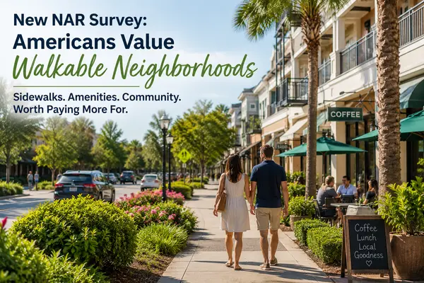 feature image of New NAR Survey Shows Homebuyers Continue to Prioritize Walkable Neighborhoods