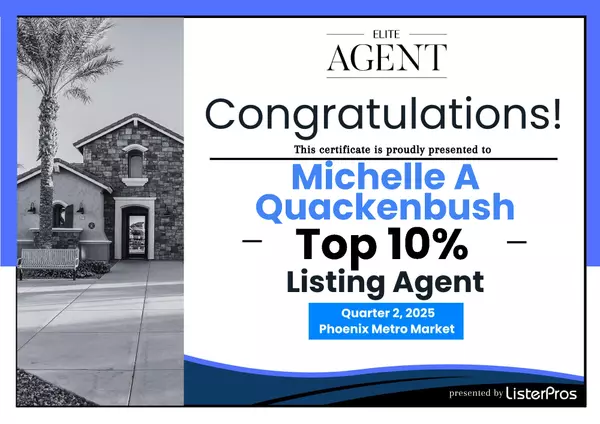 Top 10% Of Listing Agents in Arizona For Second Quater 2025
