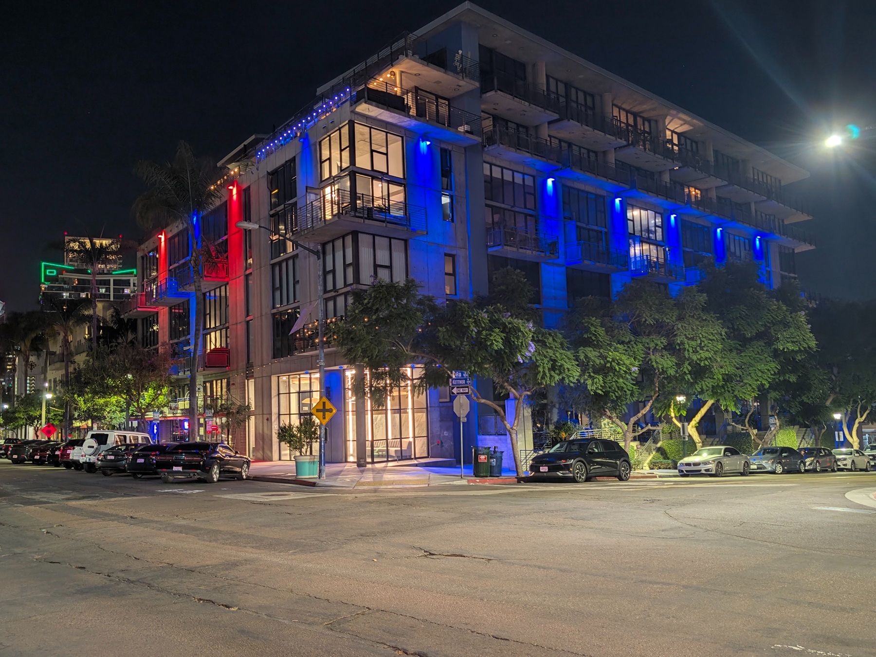 Doma condos at night in little Italy