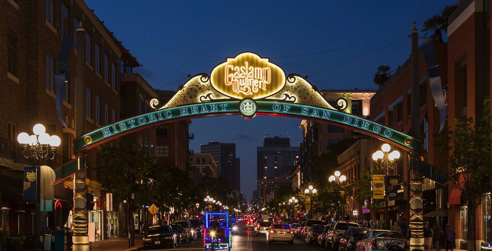 Gaslamp District at Night - Damon Cuccia