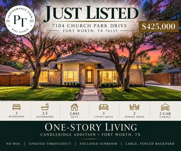 feature image of Updated One-Story Home for Sale in Fort Worth TX with 3 Living Areas and No HOA