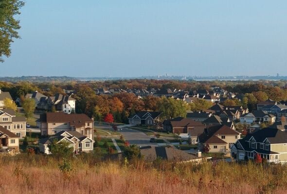 Dane County neighborhood street with homes for sale in 2025
