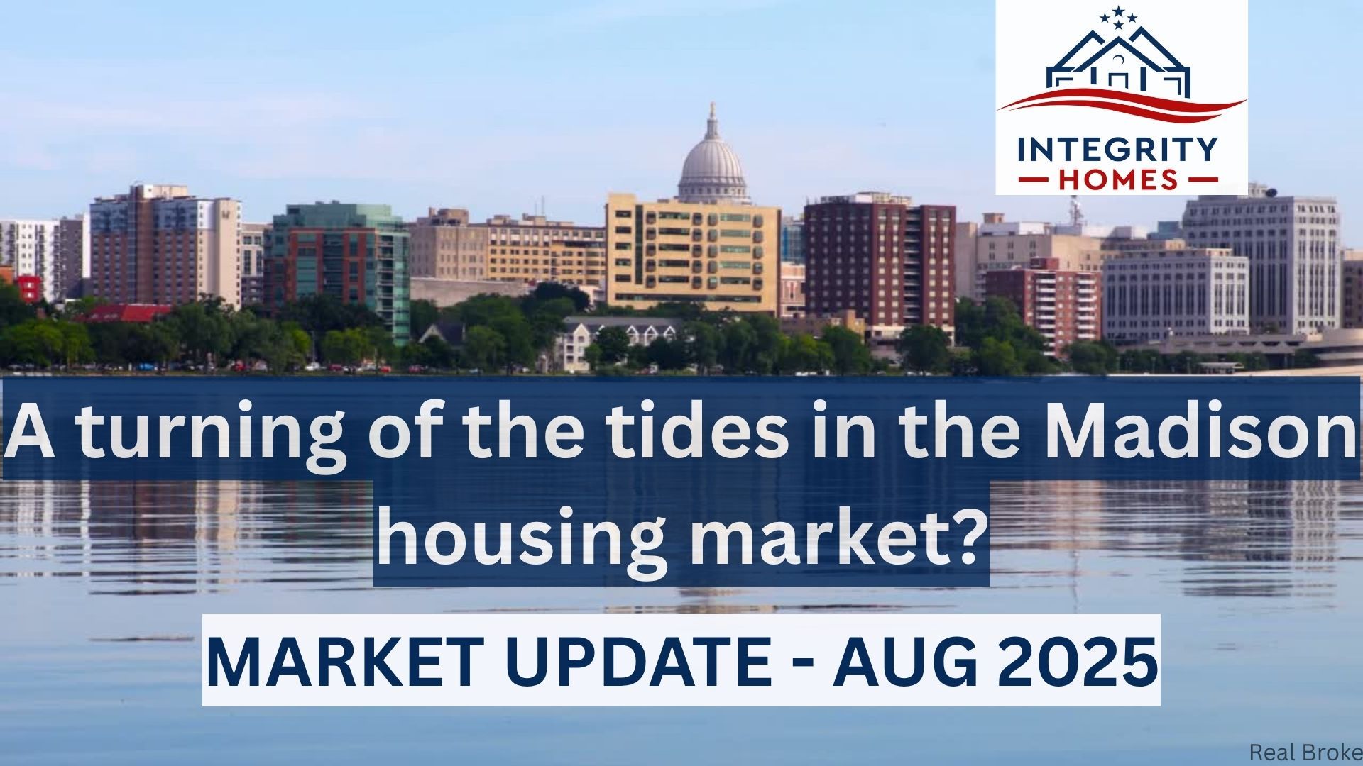 Madison Wisconsin real estate market overview showing homes and market statistics for August 2025